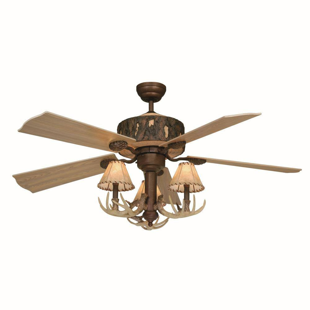 Log Cabin 52 In. Ceiling Fan in Weathered Patina