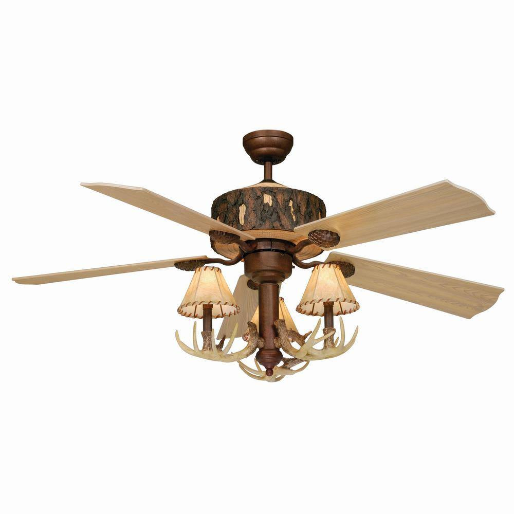 Log Cabin 52 In. Ceiling Fan in Weathered Patina