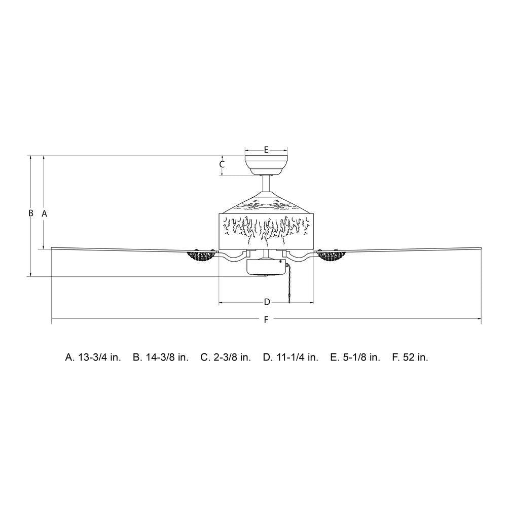 Log Cabin 52 In. Ceiling Fan in Weathered Patina