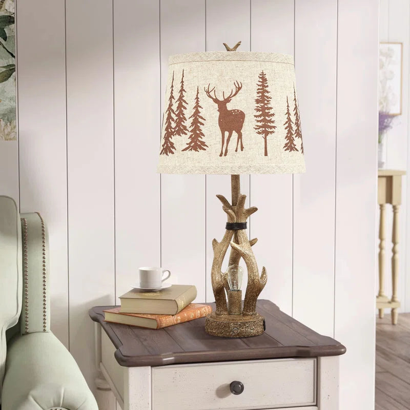 Rustic Deer Antler Table Lamp – Perfect for Cabin and Lodge Living 🦌✨ Set of 2