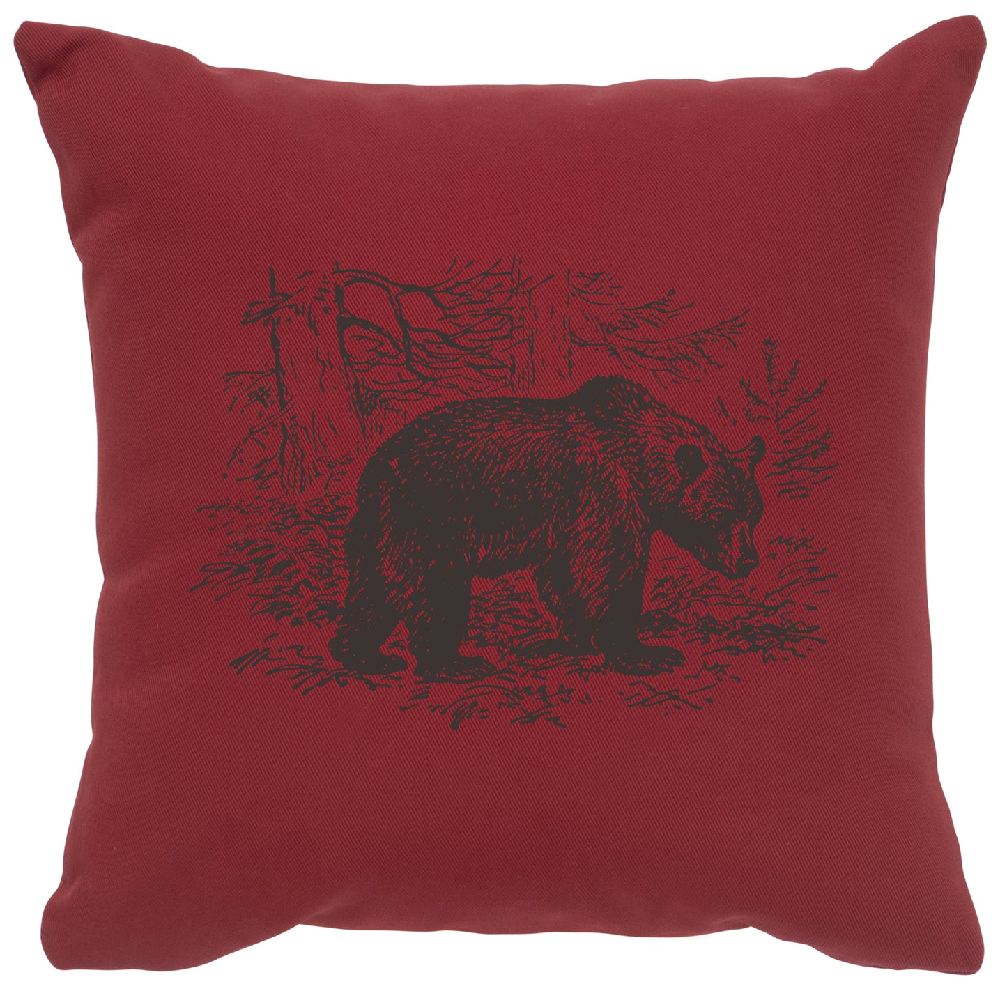 Almohada con imagen "Escena de oso" - Ladrillo de algodón