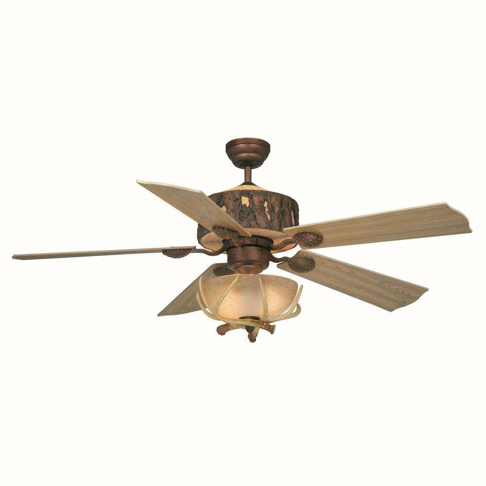 Log Cabin 52 In. Ceiling Fan in Weathered Patina