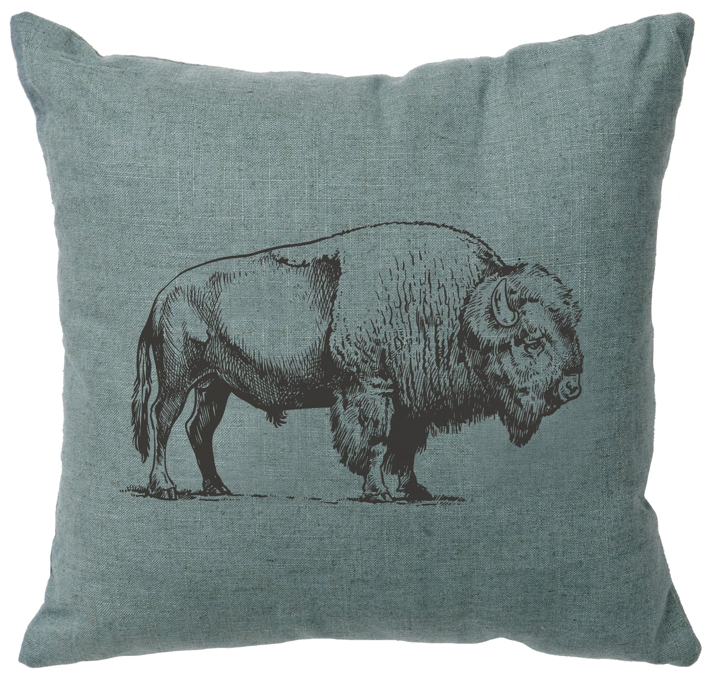 Almohada con imagen de "Búfalo" - Lino Océano