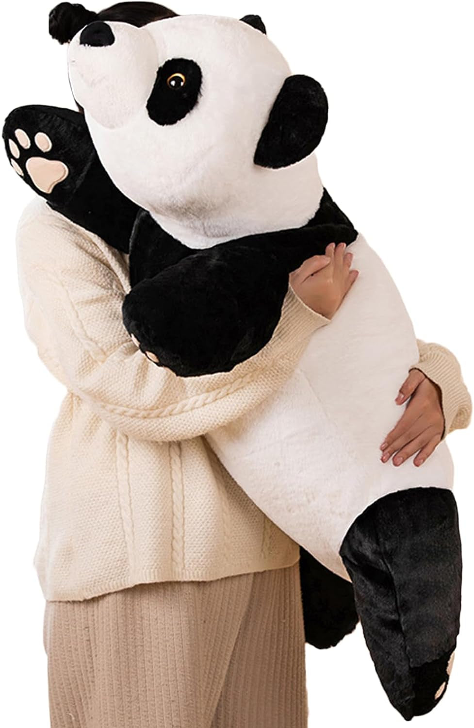 Weighted Stuffed Animals, 29.5In 6.2Lbs Weighted Bear Stuffed Animal Toy Cute Black Bear Plush Pillow for Adults Boys Girls