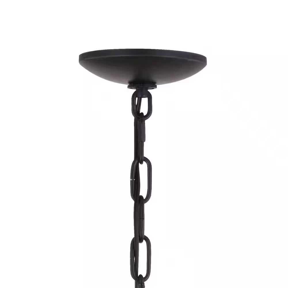Breckenridge 6-Light Bronze Rustic Antler Chandelier Natural Rope Accent