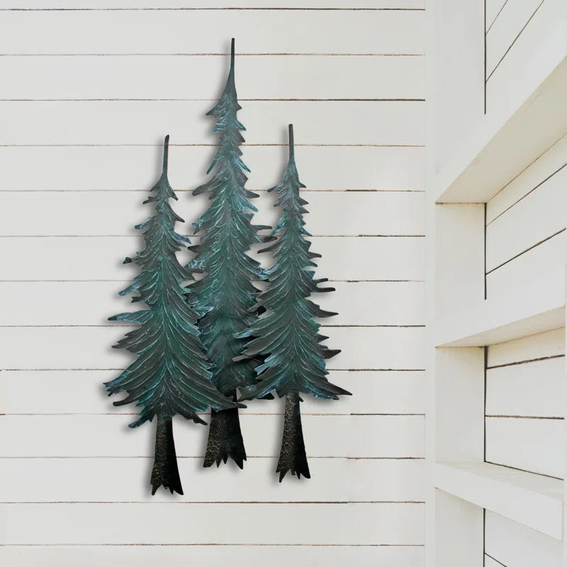 Pine Tree Metal Cutout Wall Decor 