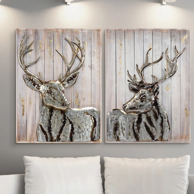 Deer Handcraft Iron Wall Décor