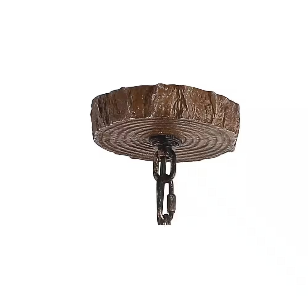 Eldora 30 In. Adjustable Resin Antler 5-Light Brown LED Chandelier