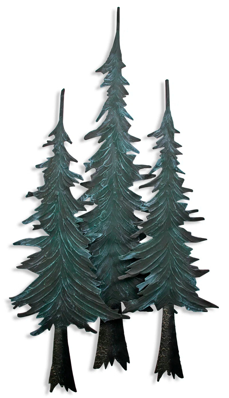 Pine Tree Metal Cutout Wall Decor 