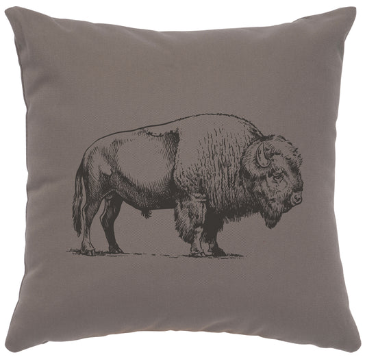 Almohada con imagen "Buffalo" - Algodón cromado