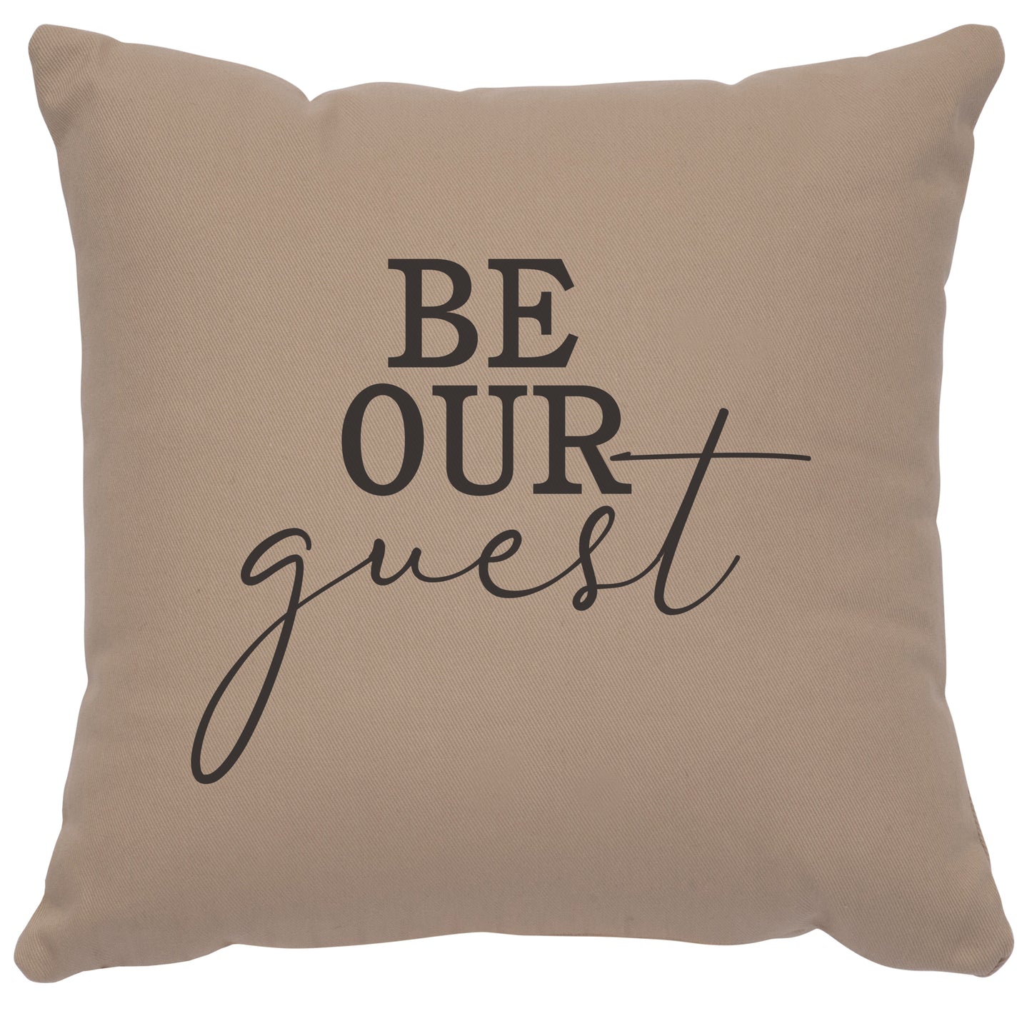 Coussin « Soyez notre invité » - Coton Albâtre