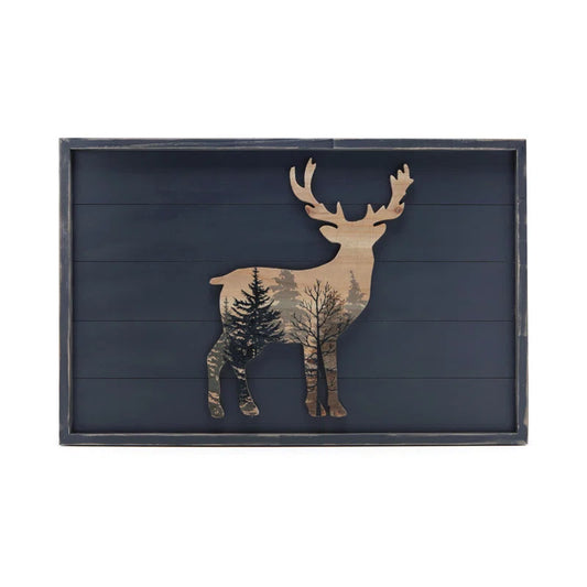 Forest Deer Wood Wall Decor