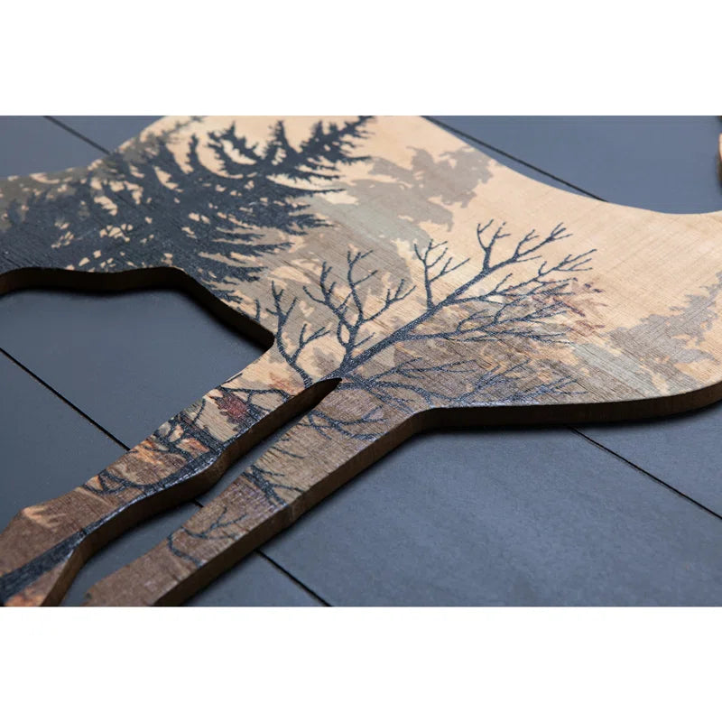 Forest Deer Wood Wall Decor