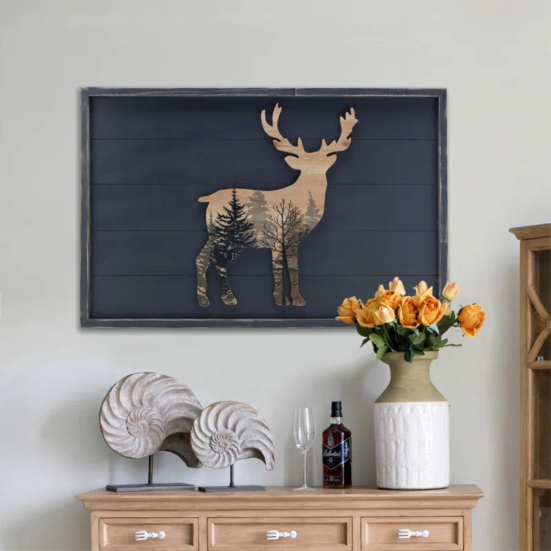 Forest Deer Wood Wall Decor
