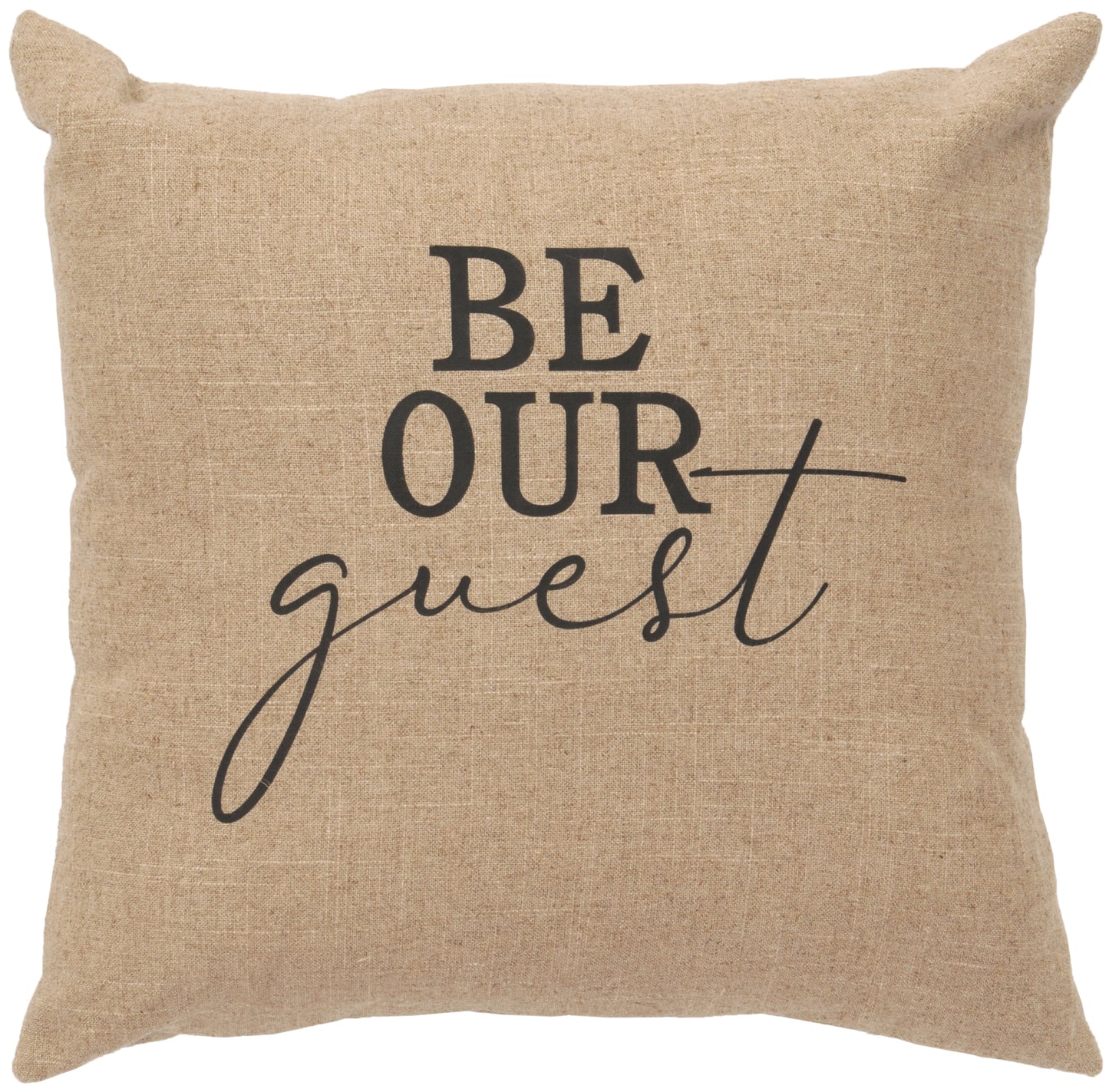 Coussin « Soyez notre invité » - Lin naturel
